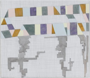 Thomas Nozkowski, Untitled (N-29), 2010. Ink, colored pencil, oil and crayon on paper, 8-11/16 x 9- 7/8 inches. The Pace Gallery