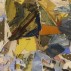 detail of John Chamberlain, Untitled, ca.1960. Painted paper, staples, and mixed media on collage board, 11-1/2 x 11-1/2 inches. Courtesy of Allan Stone Gallery