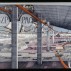 Paul Rudolph, Final rendering of the interior of the HUB including people mover, c. 1967-1972. Color slide. Courtesy of the Paul Rudolph Archive, Library of Congress Prints and Photographs Division.