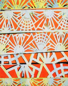 Margaret Lanzetta, White Sulphur, 2010. Oil and enamel on panel, 300 x 24 inches. Courtesy of the Artist.