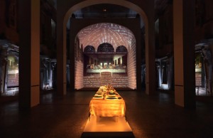 installation shot of Leonardo’s Last Supper: A Vision by Peter Greenaway at the Park Avenue Armory
