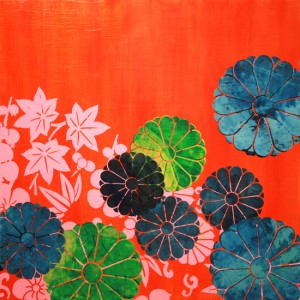 Margaret Lanzetta, Lotus (cayenne), 2007. Oil and enamel on panel, 21 x 21 inches. Collection of Leslie and Michael Meyers, New York. Courtesy of the Artist.