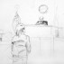 Kristin Lucas, Refresh, 2007. A pencil drawing by Joe McKay, one of two from a set of six documents, Courtesy of the Artist