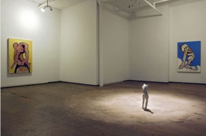 installation shot of the exhibition under review, with "Dark Enlightenment," 1974-87. Courtesy of Sideshow Gallery