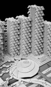 View of the HUB with mixed-use towers beyond. Photo by Barb Choit / The Irwin S. Chanin School of Architecture of The Cooper Union