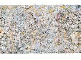 Larry Poons, Southern Exposure, 1986. Acrylic on canvas, 67-1/2 x 208 inches. Courtesy of Loretta Howard Gallery.