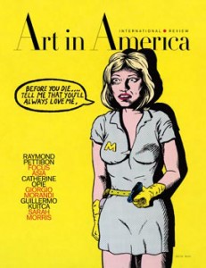 The cover of Art in America magazine in November 2008