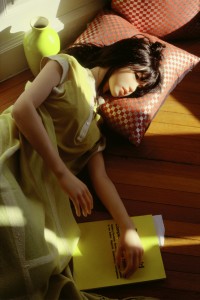 Laurie Simmons, Day 11 (Yellow) from The Love Doll, 2010. Fuji matte print 70 x 47 Inches. Courtesy of Salon 94.