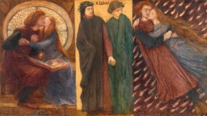 Dante Gabriel Rosetti, Paolo and Francesca da Rimini , 1855. Watercolor on paper, 254 x 449 mm. Tate Collection.