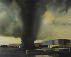 Ulf Puder, Offenes Gelände, 2010. Oil on canvas, 31.5 x 39 inches. Courtesy of the artist and Ana Cristea Gallery