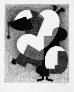 Laurie Fendrich, Untitled #22, 2009. Conté crayon on Arches paper, 17 x 14 inches. Gary Snyder Project Space.