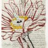 Robert Kushner, Scriptorium: Devout Exercises of the Heart, 2010. From a set of drawings on antique book pages, sizes variable. Courtesy of DC Moore Gallery