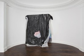 David Hammons, Untitled, 2010. Mixed media, 108 x 84 inches. Courtesy of L&M Arts.