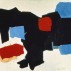 Esteban Vicente, Blue, Red, Black, and White, 1961. Cut-and-pasted colored papers, charcoal, and pastel on board, 29-3/4 x 40 inches. The Museum of Modern Art, New York, Larry Aldrich Foundation Fund and anonymous gift