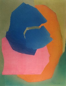 Esteban Vicente, Kalani Hawaii, 1969. Colored paper and charcoal on cardboard 52 x 40 inches. The Harriet and Esteban Vicente Foundation