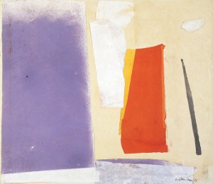 Esteban Vicente, Untitled, 1985. Colored paper and gouache on canvas 25-7/8 x 39-3/4 inches. Museo de Arte Contemporáneo Esteban Vicente, Segovia