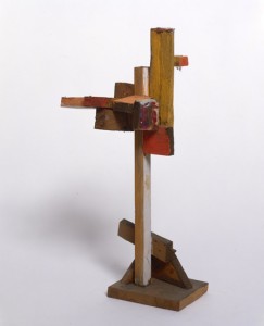 Esteban Vicente, Untitled (Divertimento), c. 1968–95. Painted wood with pastel crayons, 11-7/8 x 4-3/4 x 3 -1/8 inches. Museo de Arte Contemporáneo Esteban Vicente, Segovia