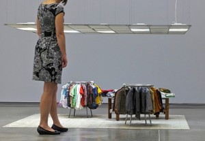 Charles LeDray, Mens Suits, 2006-09, installation, variable dimensions. photo courtesy of the Whitney Museum of American Art