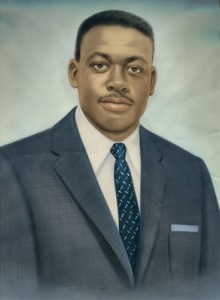 Anonymous, African American Portrait, nd. Painted photo tracings on silk. Courtesy of Steven Kasher Gallery, New York