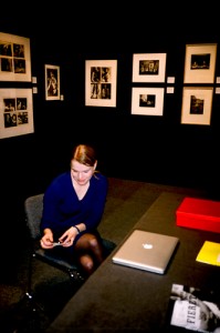Assistant at Deborah Bell Gallery. Photo by Robin Siegel
