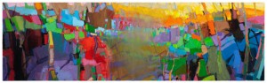 Brian Rutenberg, French Landscape, 2010. Oil on linen, 48 x 158 inches. Courtesy of Forum Gallery