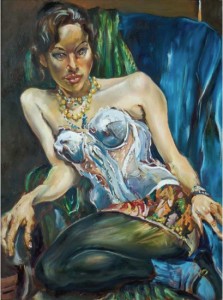 Raoul Middleman, May, 1989. Oil on board, 48 x 36 inches. Courtesy of Kouros Gallery