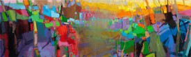 Brian Rutenberg, French Landscape, 2010. Oil on linen, 48 x 158 inches. Courtesy of Forum Gallery