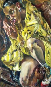 Raoul Middleman, Gloria, 1996. Oil on canvas, 60 x 36 inches. Courtesy of Kouros Gallery