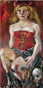 Raoul Middleman, Linda, 2007. Oil on canvas, 80 x 40 inches. Courtesy of Kouros Gallery