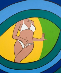 Marjorie Strider, Eyeful, 2010. Acrylic on canvas, 72 x 60 inches. Courtesy of Hollis Taggart Galleries