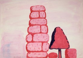 Philip Guston. Untitled (Wall), 1971, Oil on paper. Private Collection. © Estate of Philip Guston; image courtesy McKee Gallery, New York, NY