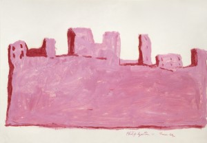 Philip Guston. Tuscan City, 1971, Oil on paper. Private Collection, Spain. © Estate of Philip Guston; image courtesy McKee Gallery, New York, NY