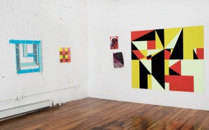 Installation shot of the exhibition under review, including works by Cordy Ryma, E.J. Hauser, Matthew Deleget and Tisch Abelow. Courtesy of Progress Report