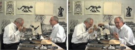 William Kentridge Interviews Himself: two stills from William Kentridge, Drawing Lesson 47 (Interview for New York Studio School), 2010. Video, 4'48". YouTube.