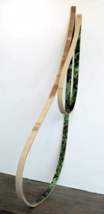 Letha Wilson, Double Dip, 2009. Wood, digital prints, 80 x 5 x 38 inches. Courtesy of the Artist