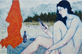 Hope Gangloff, The Trouble with Paradise, 2009. Acrylic on canvas, 64 x 81 inches. Collection of Cynthia and Stuart Smith