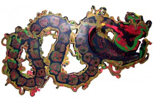Daniel Wiener, Flame Meander, 2010. Apoxie-Sculpt, 51 x 30 x 2-1/2 inches. Courtesy of the Artist