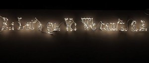 Joseph Kosuth, 'Texts (Waiting for-) for Nothing', Samuel Beckett, in play, 2011. Neon, transformers, detail.