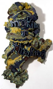 Daniel Wiener, Making Is Thinking, 2011. Apoxie-Sculpt, 14 x 29 x 8 inches. Courtesy of the Artist