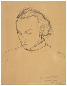 Arpad Szenes, Portrait of Alberto de Lacerda, 1971. Courtesy of Poets House, New York
