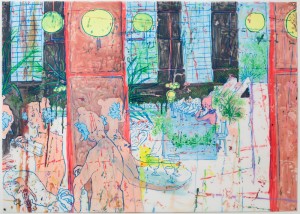 Dasha Shishkin, Butter is the Passport to Pleasure, 2011. Mixed media on canvas, 30 x 42 inches. Courtesy of Zach Feuer.