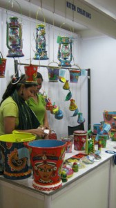 Indybindi stall at the Vasant Mela exhibition, Agha Khan Hall, New Delhi. Courtesy of Manu Tiwari.