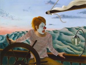 Sean Landers, Around the World Alone (Boy Skipper - Dawn), 2011. Oil on linen, 52 x 68 inches. Courtesy of Friedrich Petzel Gallery