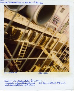 Horst Ademeit: untitled, 11 x 9 cm., mixed media polaroid, Courtesy Galerie Susanne Zander, Cologne