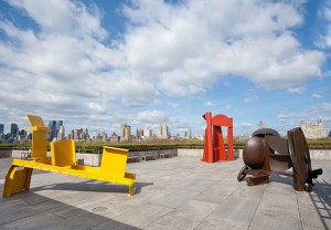 Anthony Caro, from?left: Midday, 1960,?The Museum of Modern Art, New York; Blazon, 1987-90?Courtesy of Mitchell-Innes & Nash, New York, and Annely Juda Fine Art, London; and? Odalisque, 1984, The Metropolitan Museum of Art, New York. Photograph: The Metropolitan Museum of Art/Wilson Santiago