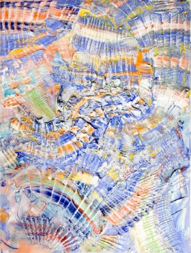 Roy Lerner, Intertwine, 2011, 48 x 36 inches, acrylic and gel medium on canvas