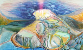 Malado Baldwin, Animist's Vision, 2010. Acrylic and oil on canvas, 54 x 94 inches. Courtesy of the Artist