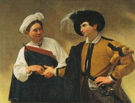 Caravaggio, The Fortune Teller, 1594. Oil on Canvas. Courtesy of Scala / Art Resource, NY, Pinacoteca Capitolina, Musei Capitolini, Rome, Italy.