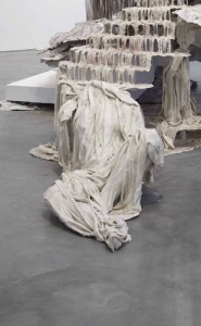 Diana Al-Hadid, Trace of a Fictional Third, 2011. Steel, polymer gypsum, wood, fiberglass and paint, 120 x 240 x 156 inches. Courtesy Marianne Boesky Gallery, New York © Diana Al-Hadid. Photo: Jason Wyche