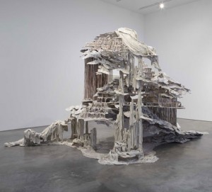 Diana Al-Hadid, Trace of a Fictional Third, 2011. Steel, polymer gypsum, wood, fiberglass and paint, 120 x 240 x 156 inches. Courtesy Marianne Boesky Gallery, New York © Diana Al-Hadid. Photo: Jason Wyche